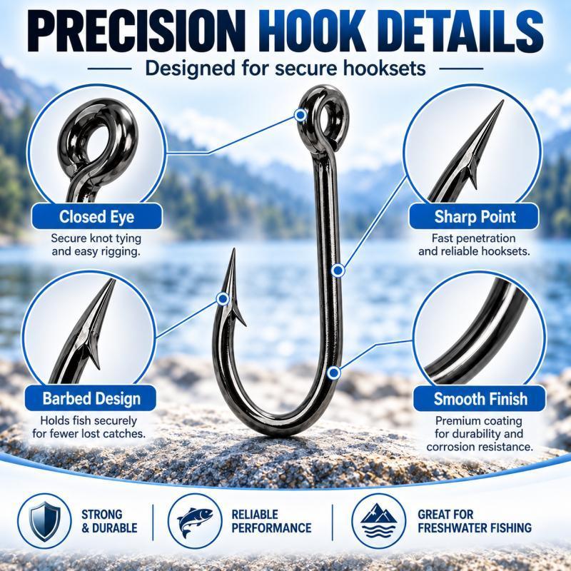 100PCS Barbed Fishing Hooks Se - đánh giá và giá Fishing Hook Assortment