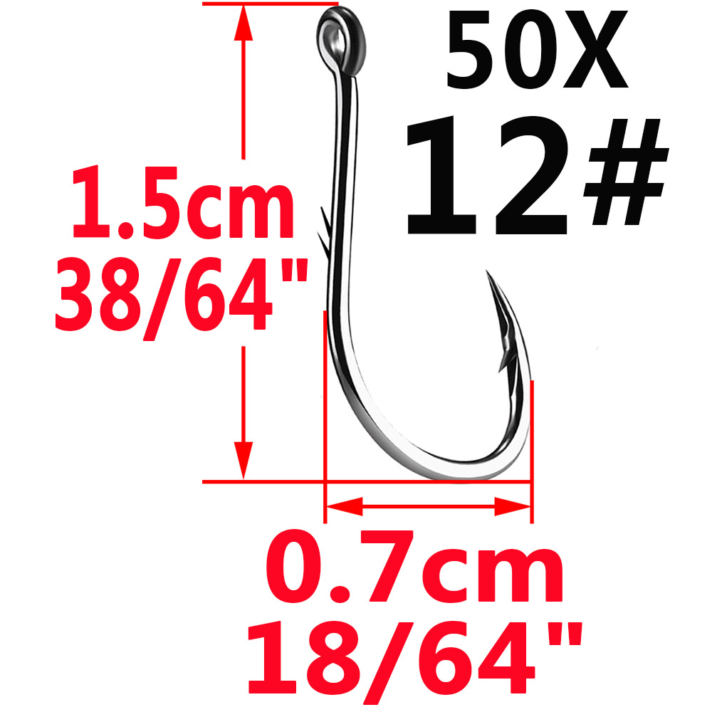 Bộ 50 Iseama Vòng Tròn Cá Chép - đánh giá và giá Fishing Hook Assortment