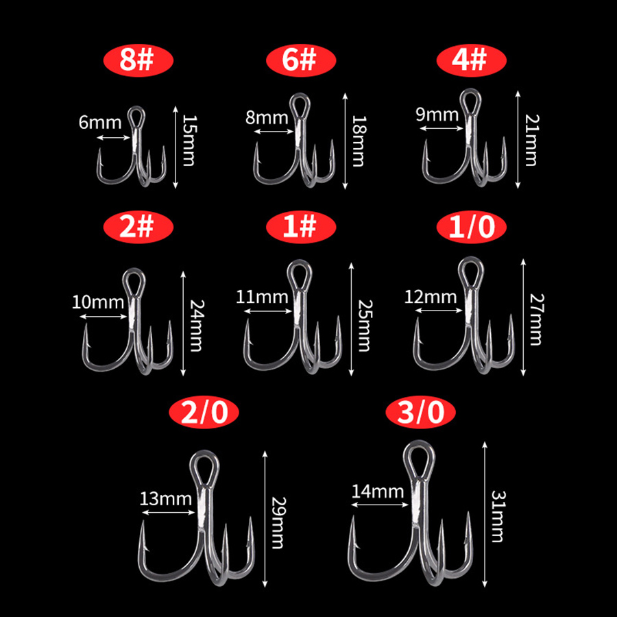 Câu Cá Móc Treble 6X Mạnh Thép - đánh giá và giá Fishing Hook Offset
